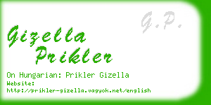 gizella prikler business card